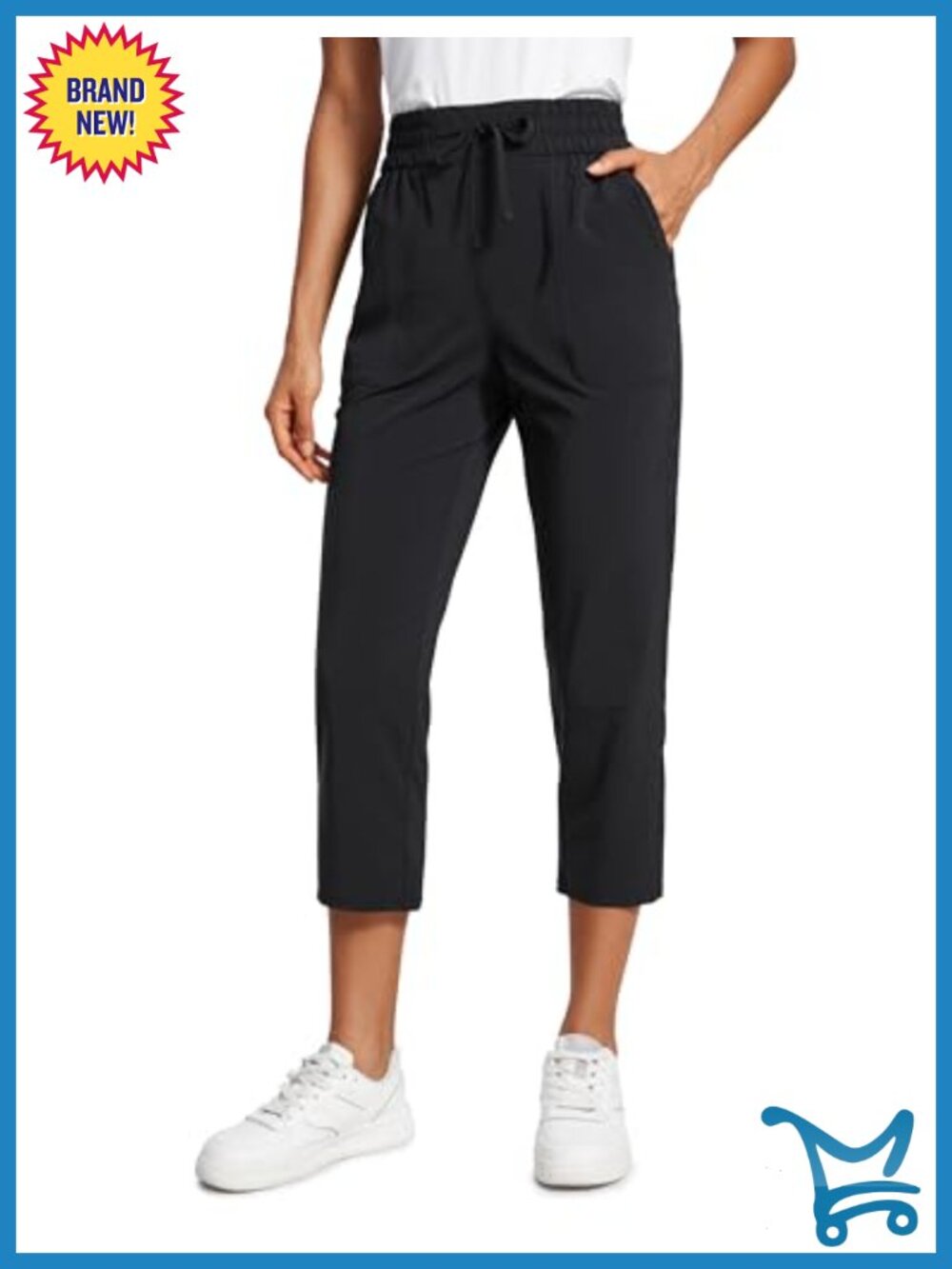 Lightweight Capri Pants 23" Mid Rise Cropped Yoga Athletic